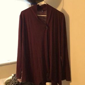 Apt. 9 one button cardigan-burgundy